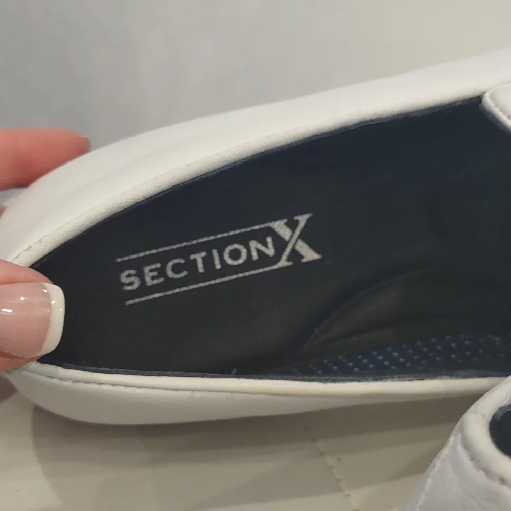 Section X white leather skull crossbone men's dress loafer shoes saint Slip On - Picture 4 of 8